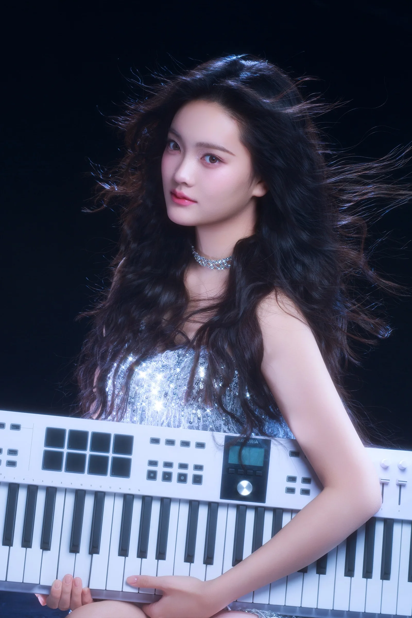 Ranxi Wang with a keyboard
